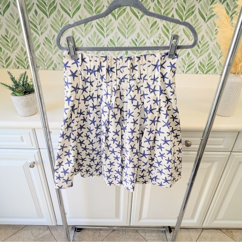 Kate Spade Starfish Broome Street Skirt White 6 Preppy Coastal Grandmother - Picture 2 of 8